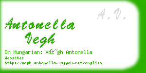 antonella vegh business card